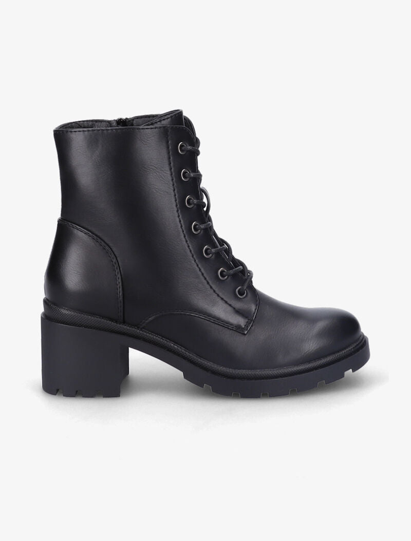 Bottines en simili à talon - Noir - 2