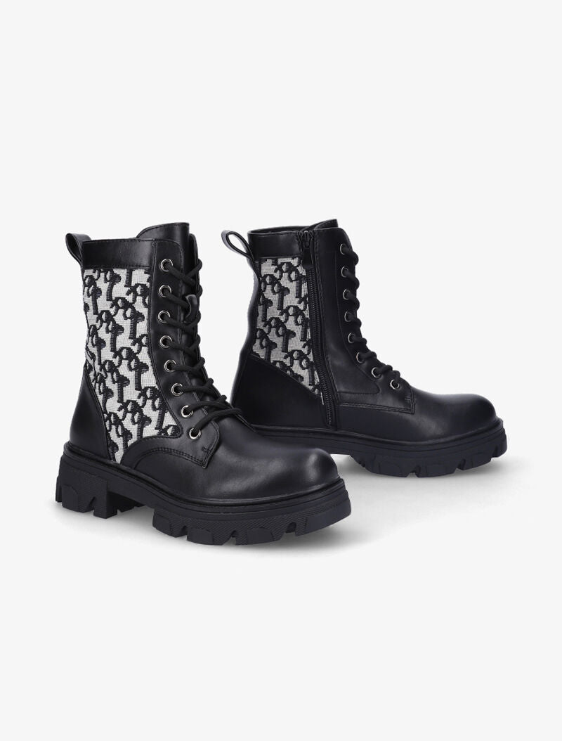 Rangers bi-matière à détails brodés - Noir - 5