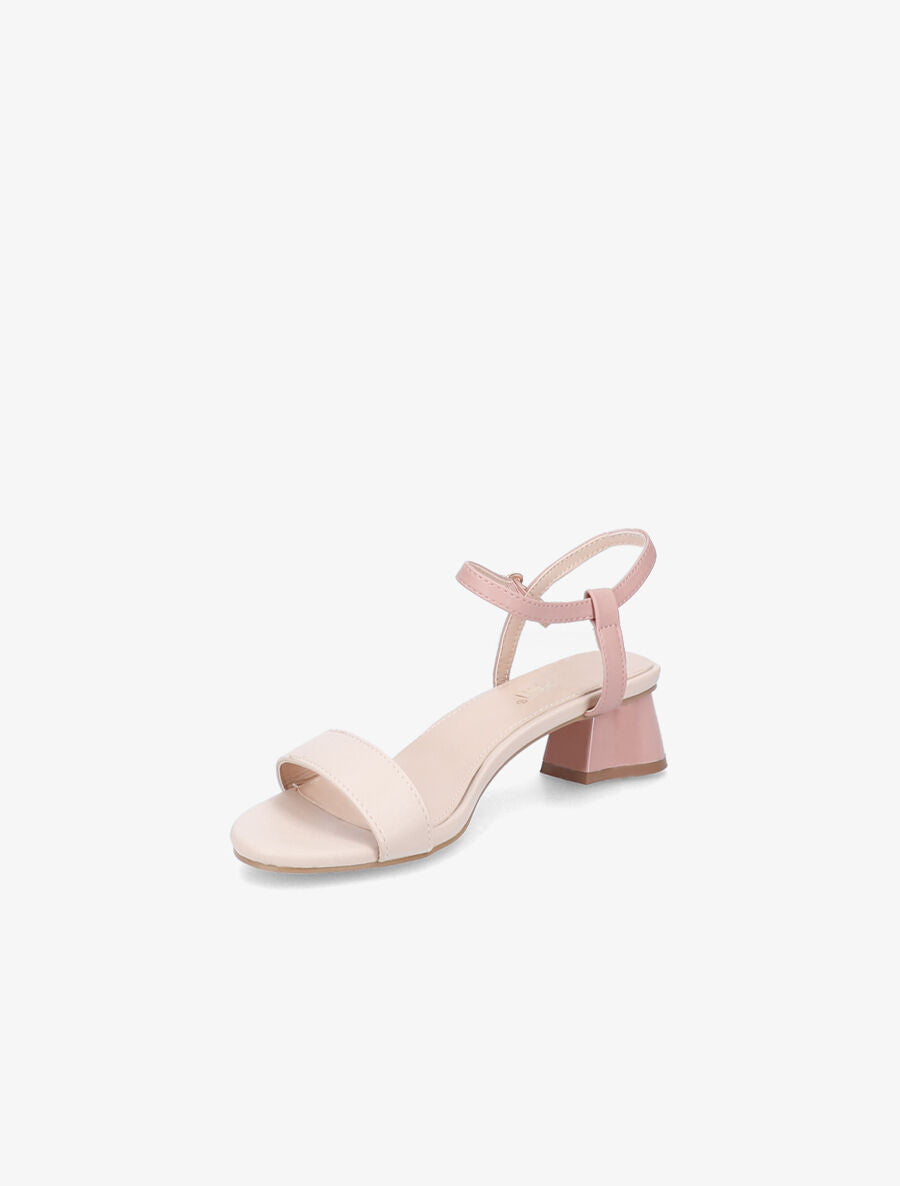 Sandales à bride et talons stylisés - Beige/rose - 3
