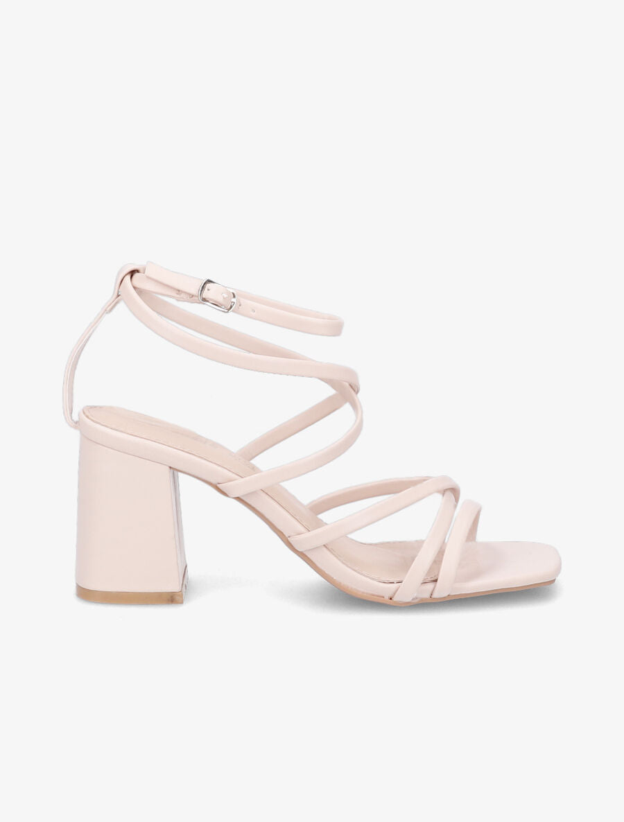 Sandales à brides et ganses fines - Beige - 3