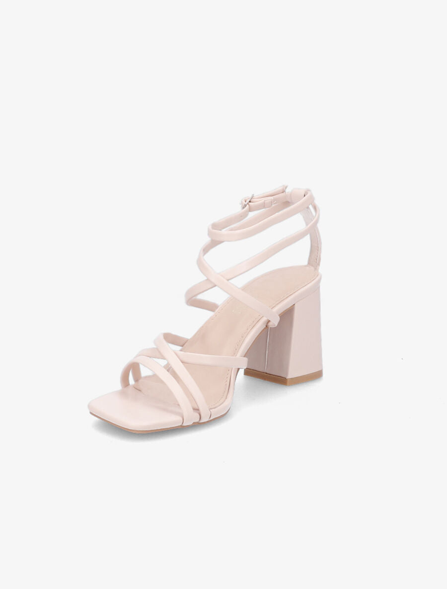 Sandales à brides et ganses fines - Beige - 4