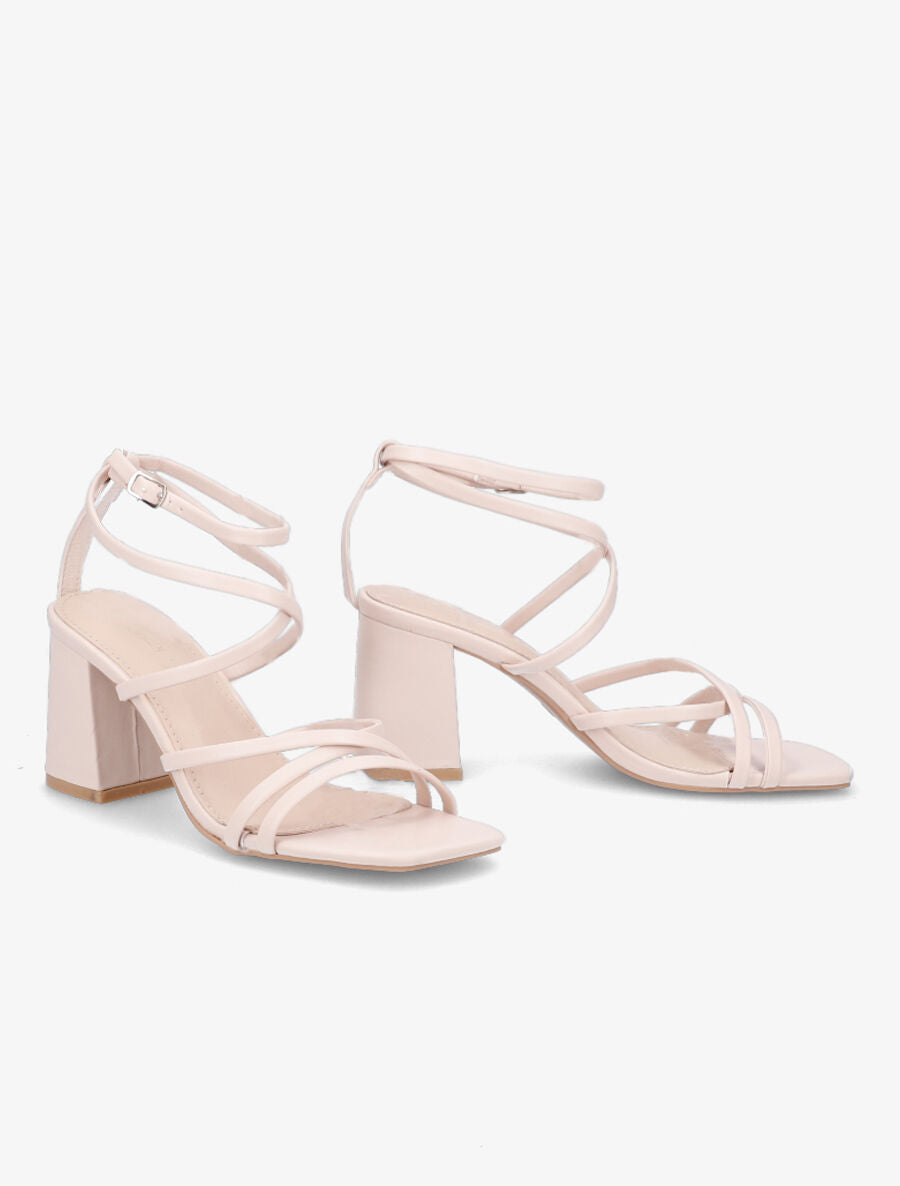 Sandales à brides et ganses fines - Beige - 5