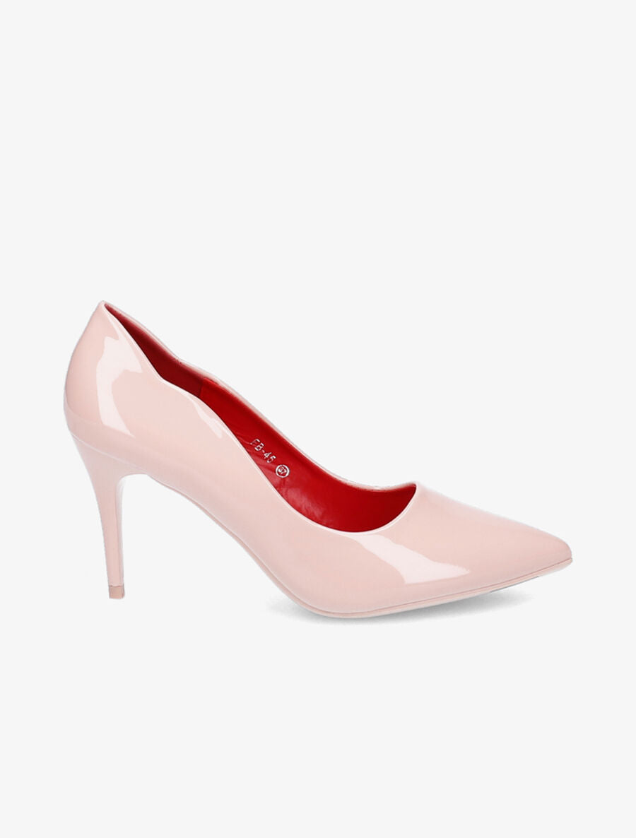 Escarpins vernis à bouts pointus - Rose poudré - 5