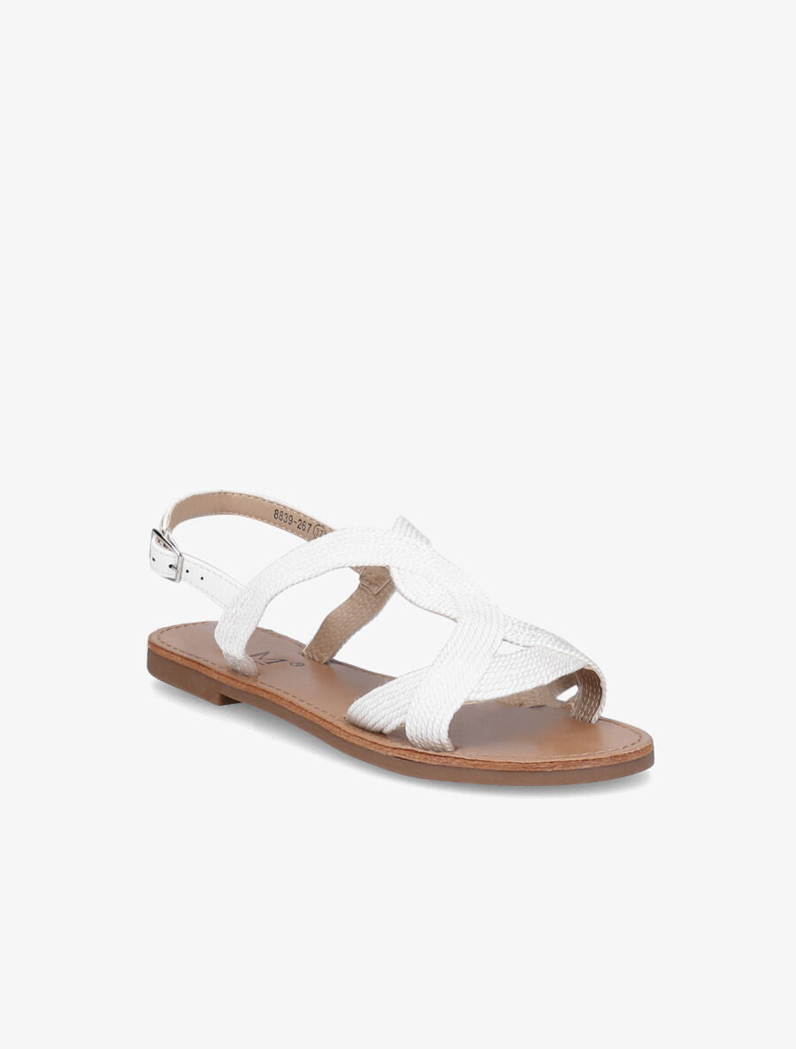 Nu-pieds à ganses torsadées - Blanc - 5