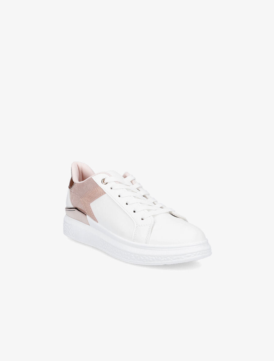 Sneakers à détail métallique - Rose - 2
