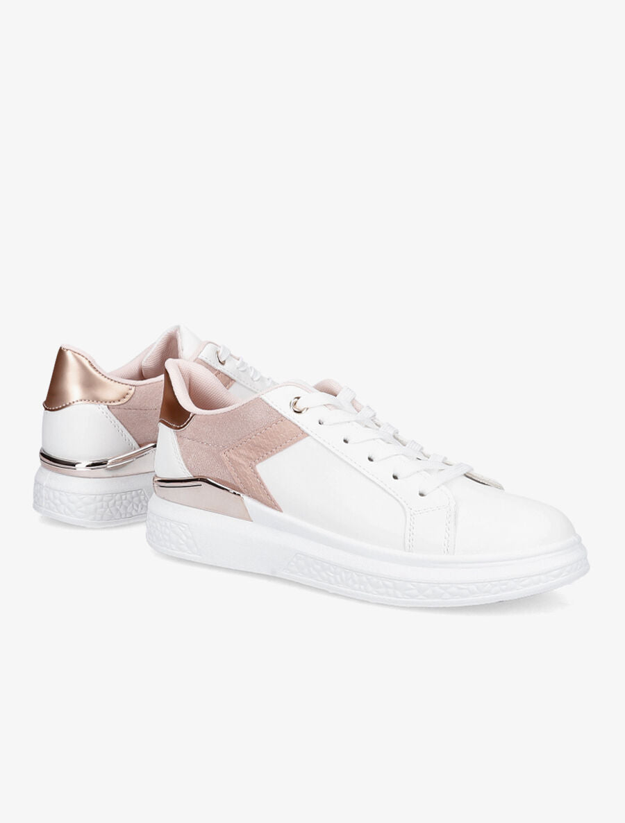 Sneakers à détail métallique - Rose - 4