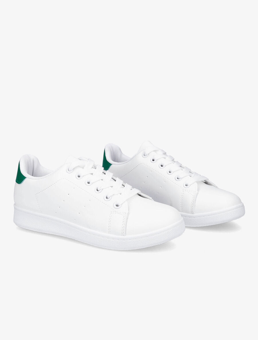 Sneakers à contrefort contastant - Vert - 4