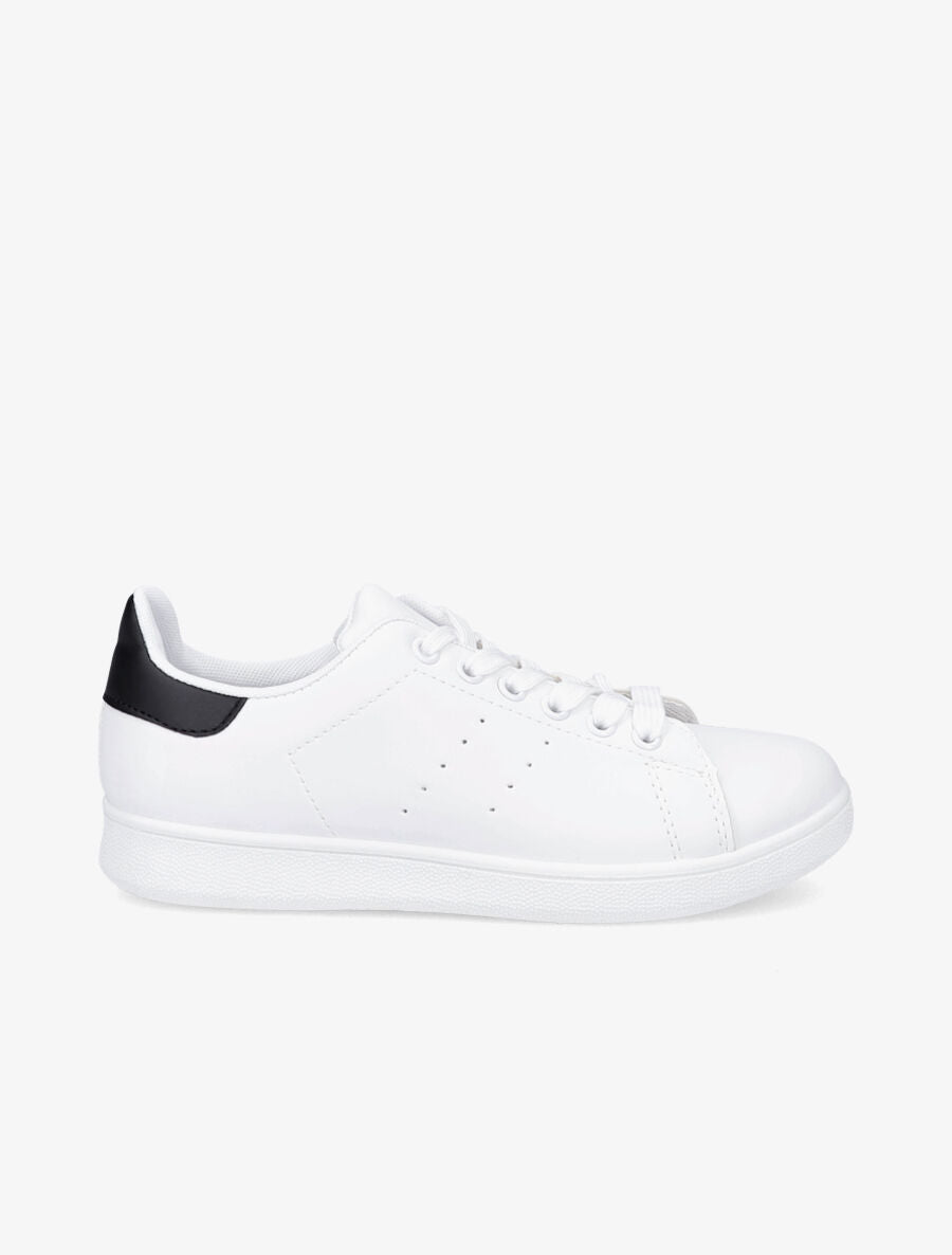 Sneakers à contrefort contastant - Noir - 1