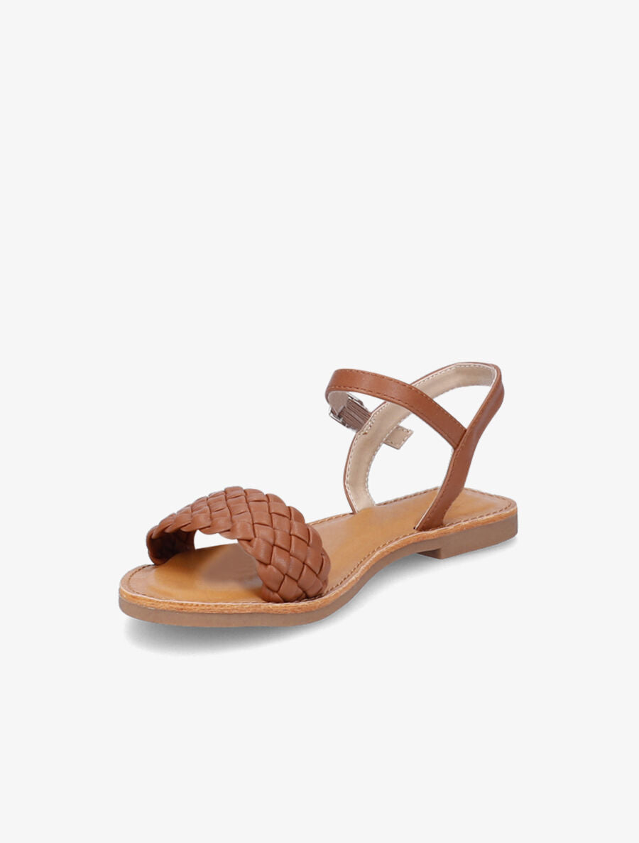 Nu-pieds à bride tressée - Camel - 4