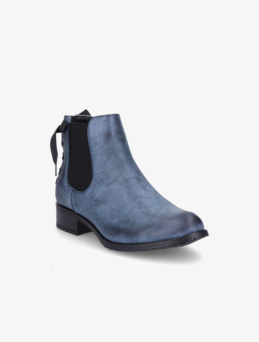 Bottines à contrefort corseté - Bleu - 2