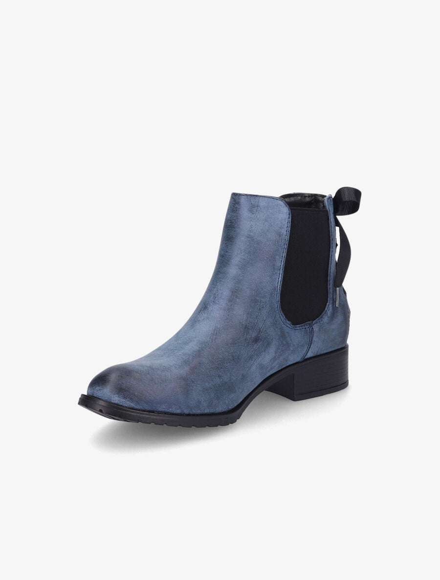 Bottines à contrefort corseté - Bleu - 3