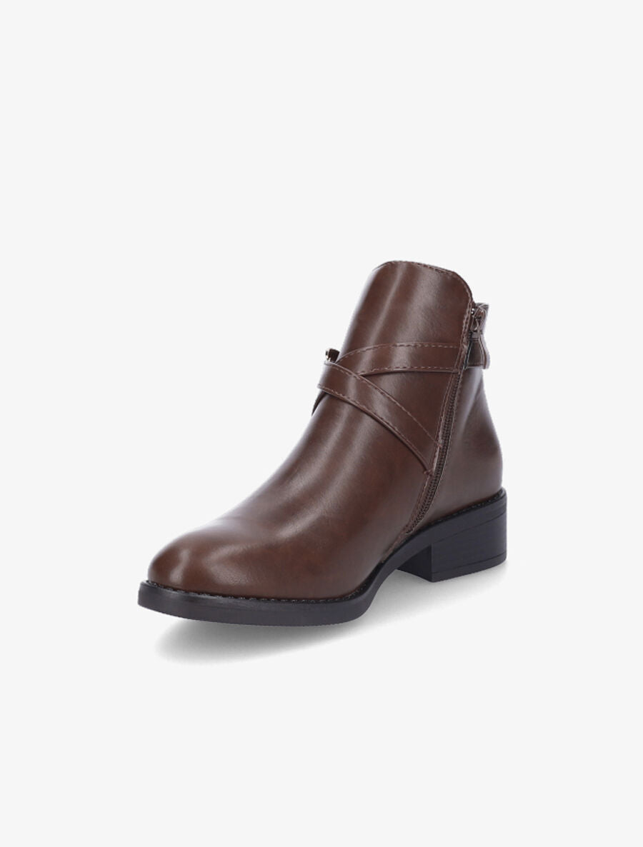 Bottines à boucle maillon - Marron - 3