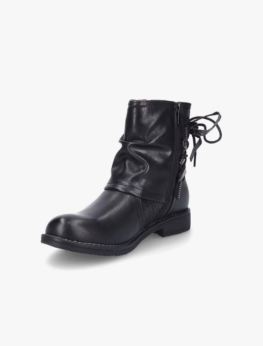 Bottines montantes corsetées - Noir - 3