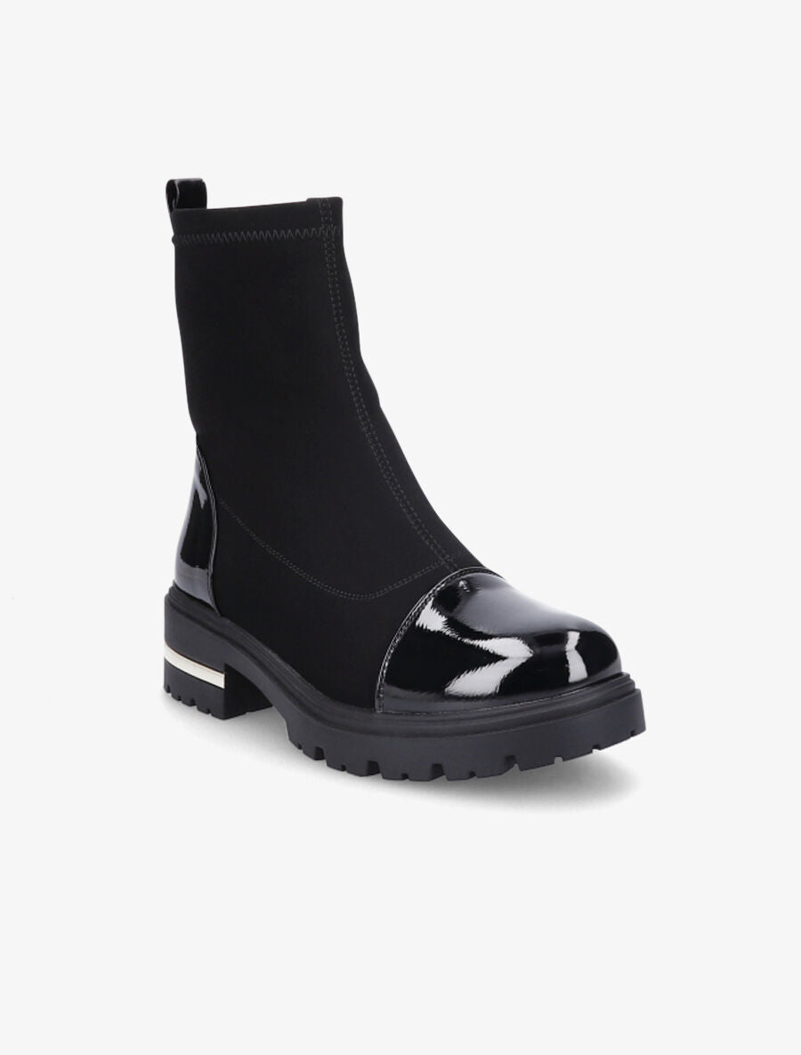 Bottines à bout vernis - Noir - 2