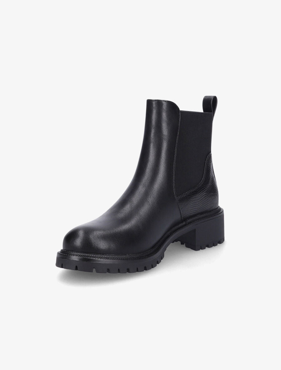 Bottines élastiquées à contrefort texturé - Noir - 3