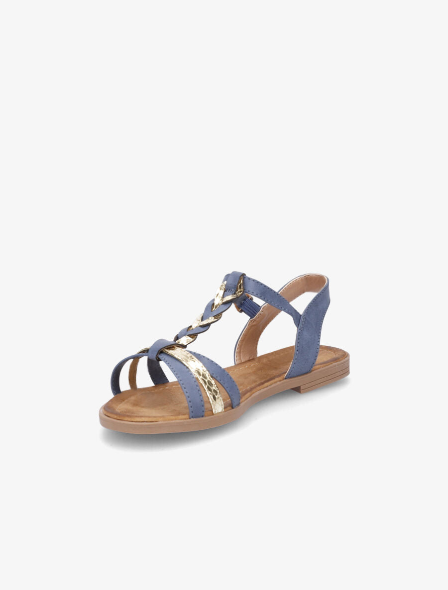 Nu-pieds tressés et irisés - Bleu - 3