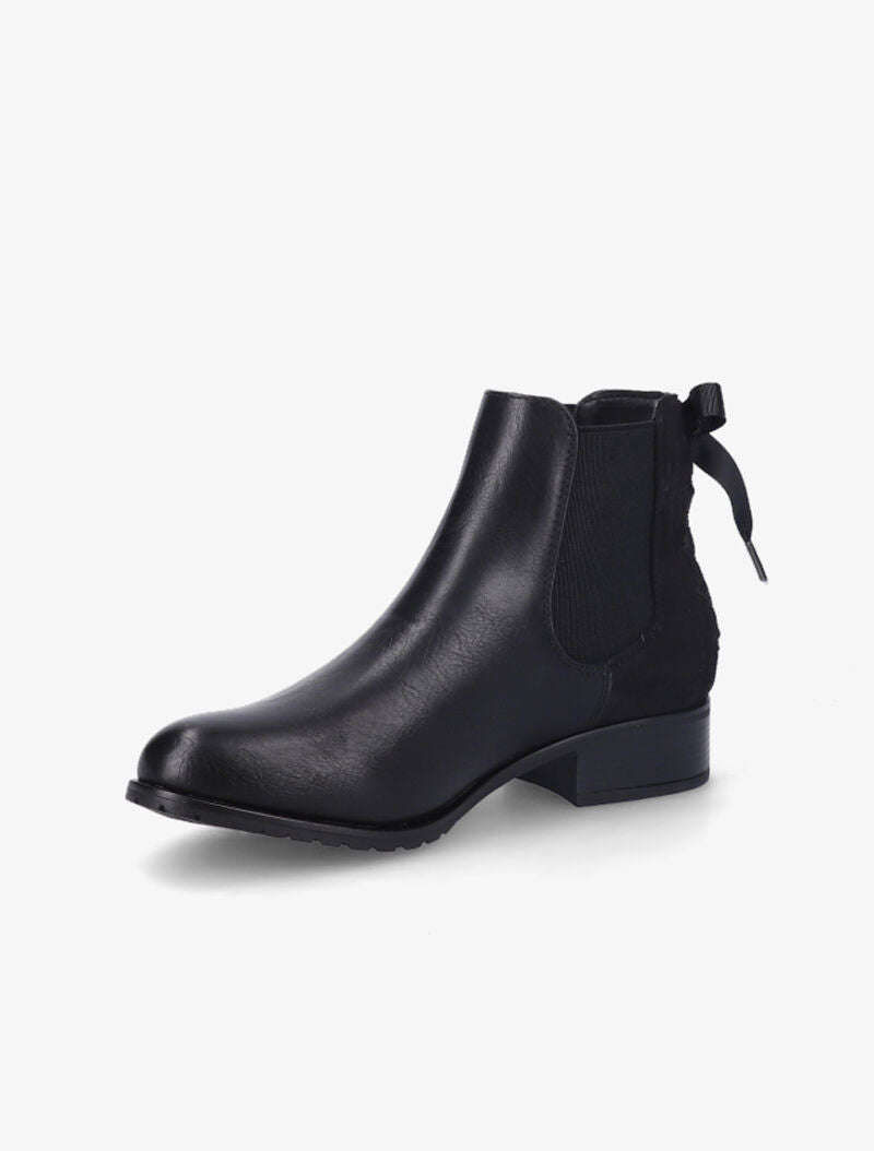 Chelsea boots à contrefort corsage - Noir - 4