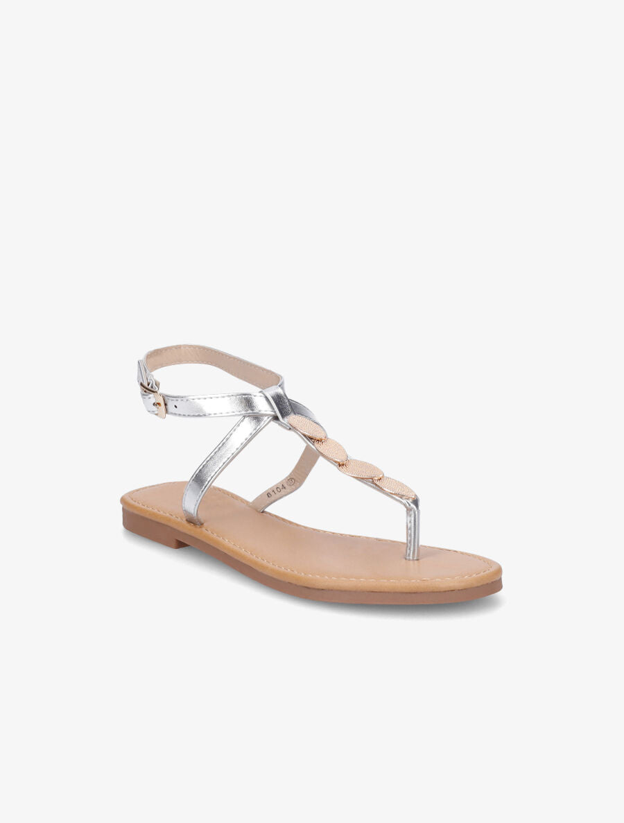 Nu-pieds à bride bijoux - Argent - 2