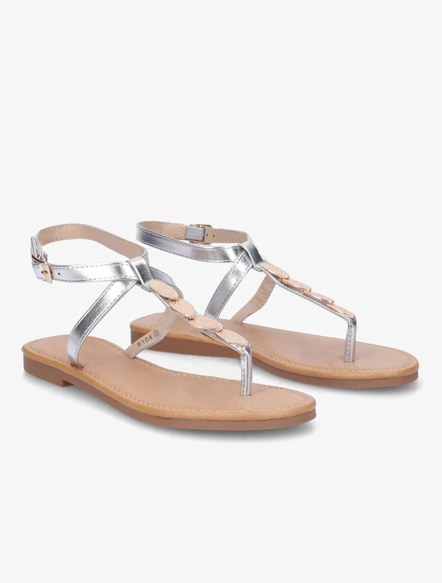 Nu-pieds à bride bijoux - Argent - 4