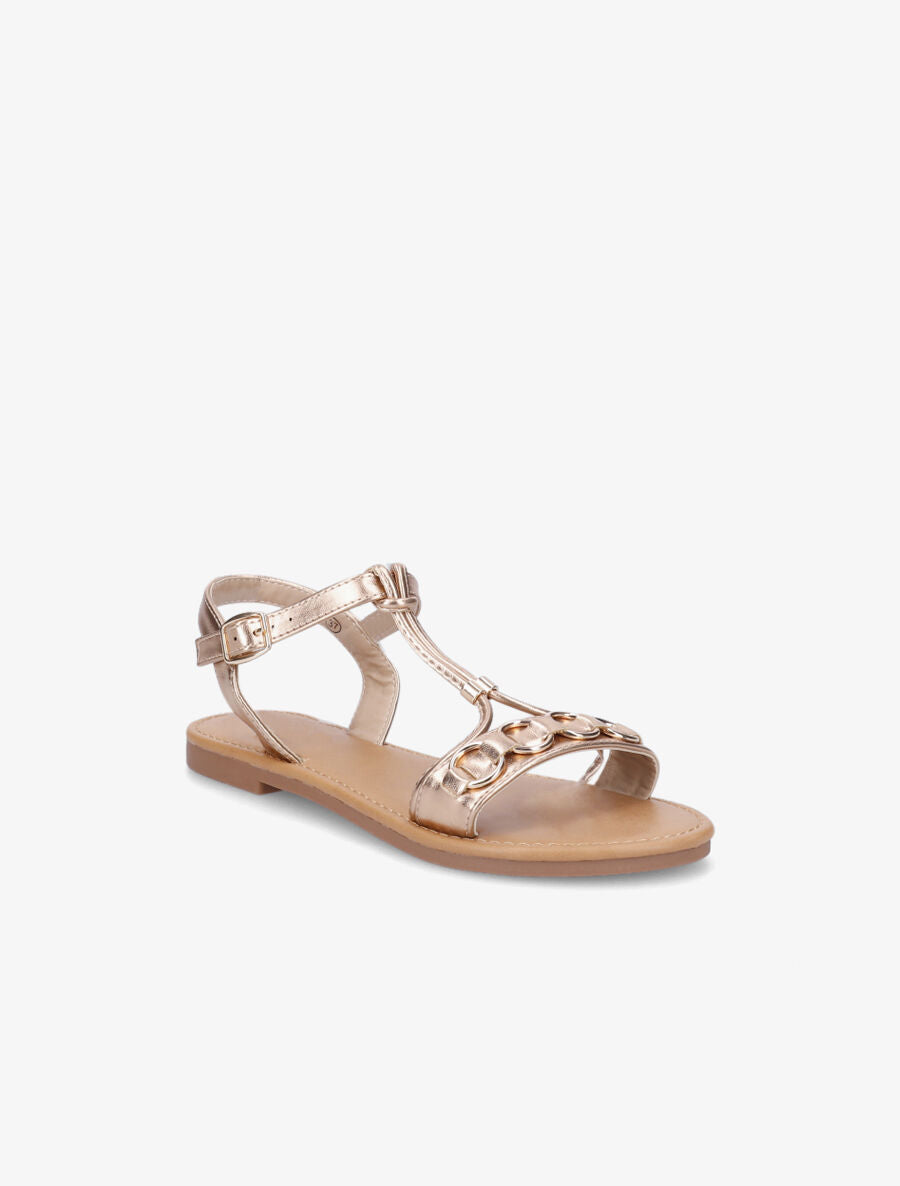 Nu-pieds brides à anneaux - Rose gold - 2