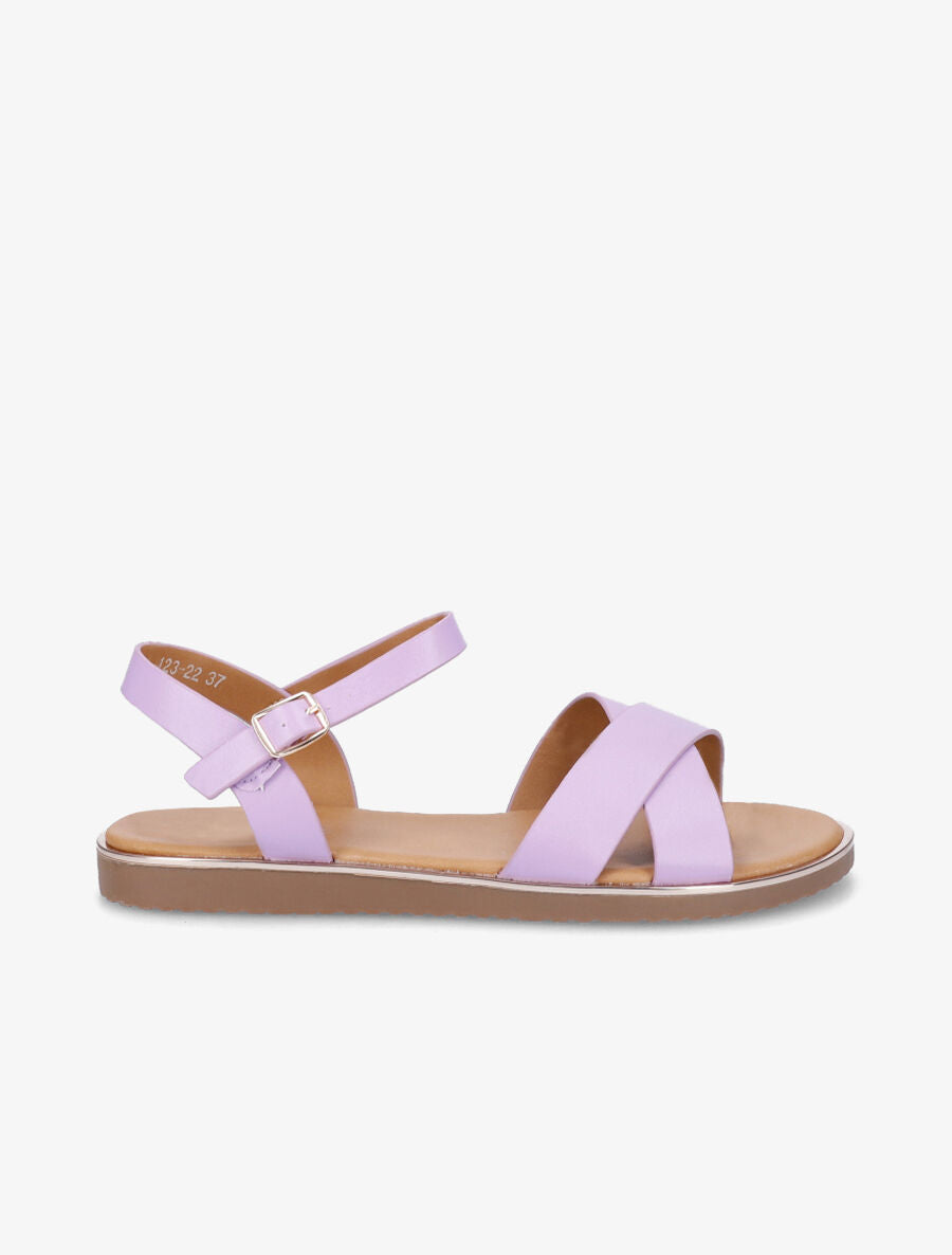 Nu-pieds basiques croisés - Lilas - 5