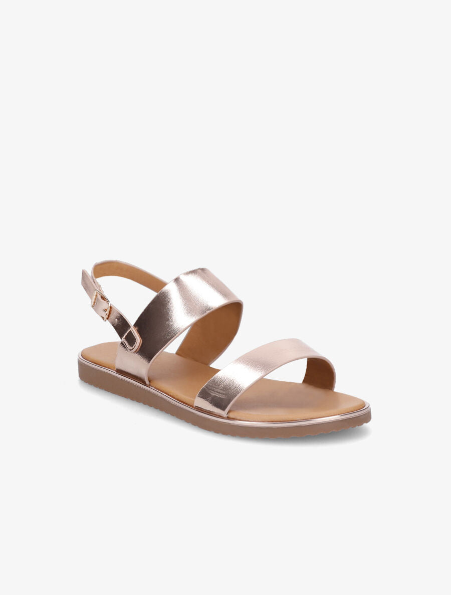 Nu-pieds classiques en simili - Rose gold - 2