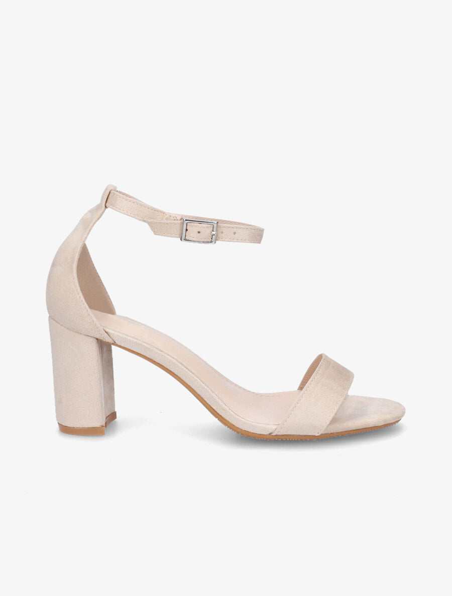 Sandales basiques en suédine - Beige - 1