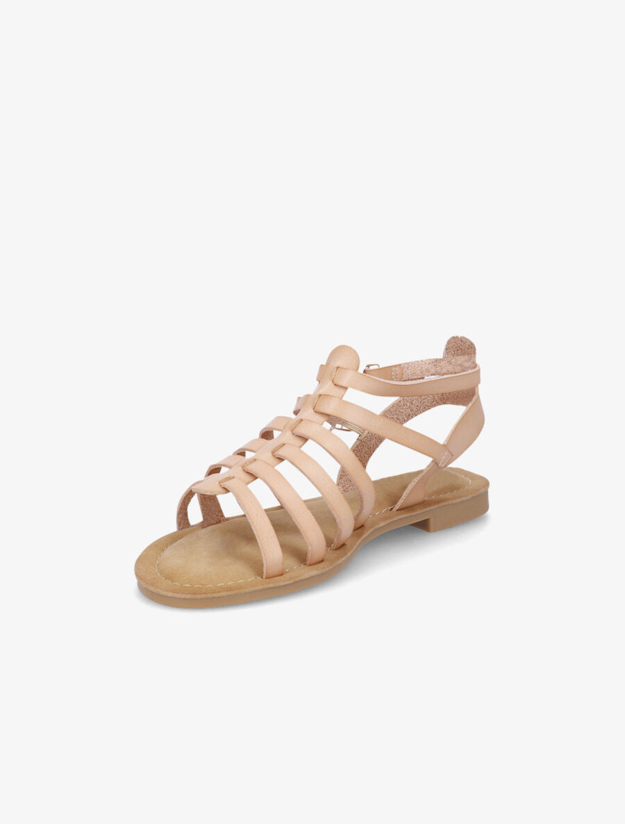 Nu-pieds en simili à multibrides - Beige - 3