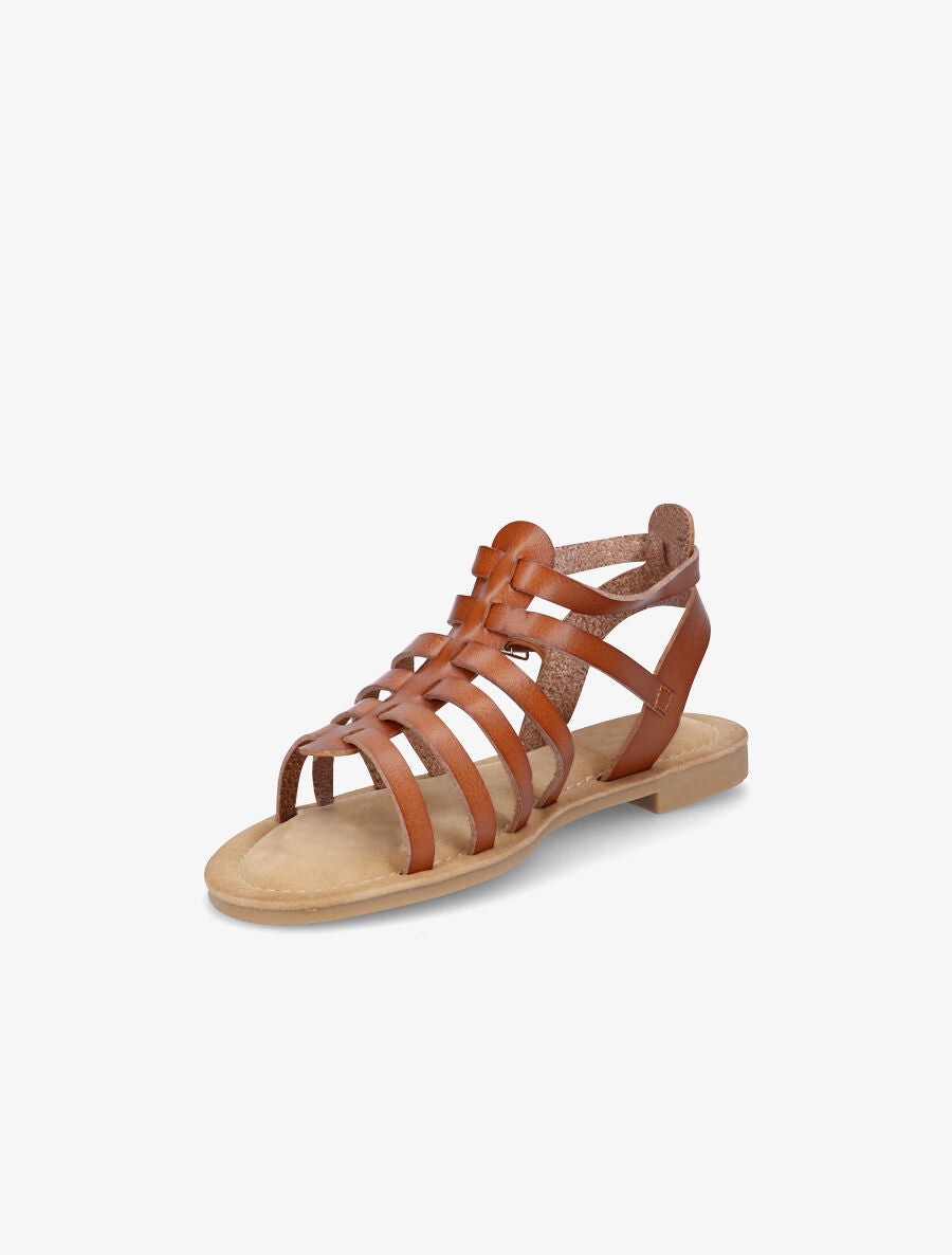 Nu-pieds en simili à multibrides - Camel - 3