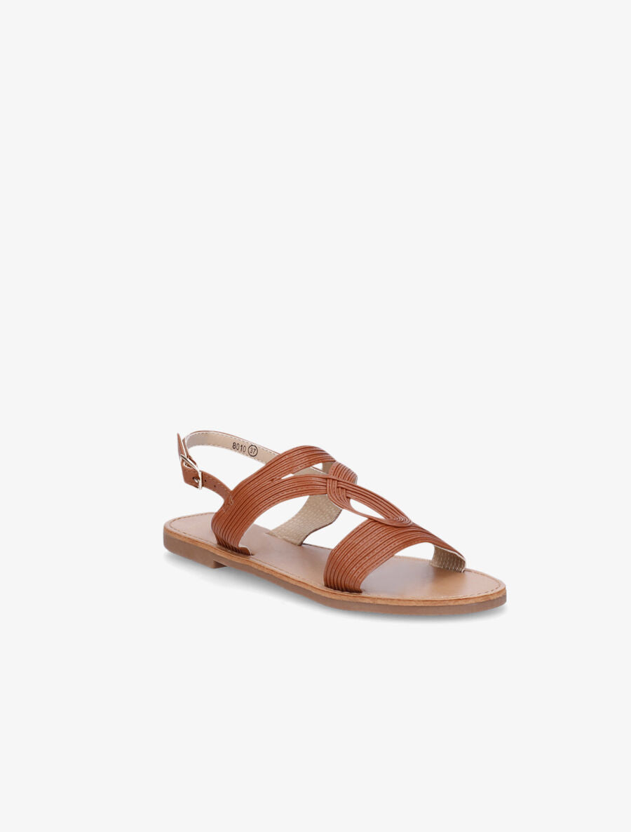 Nu-pieds fantaisies en simili - Camel - 2