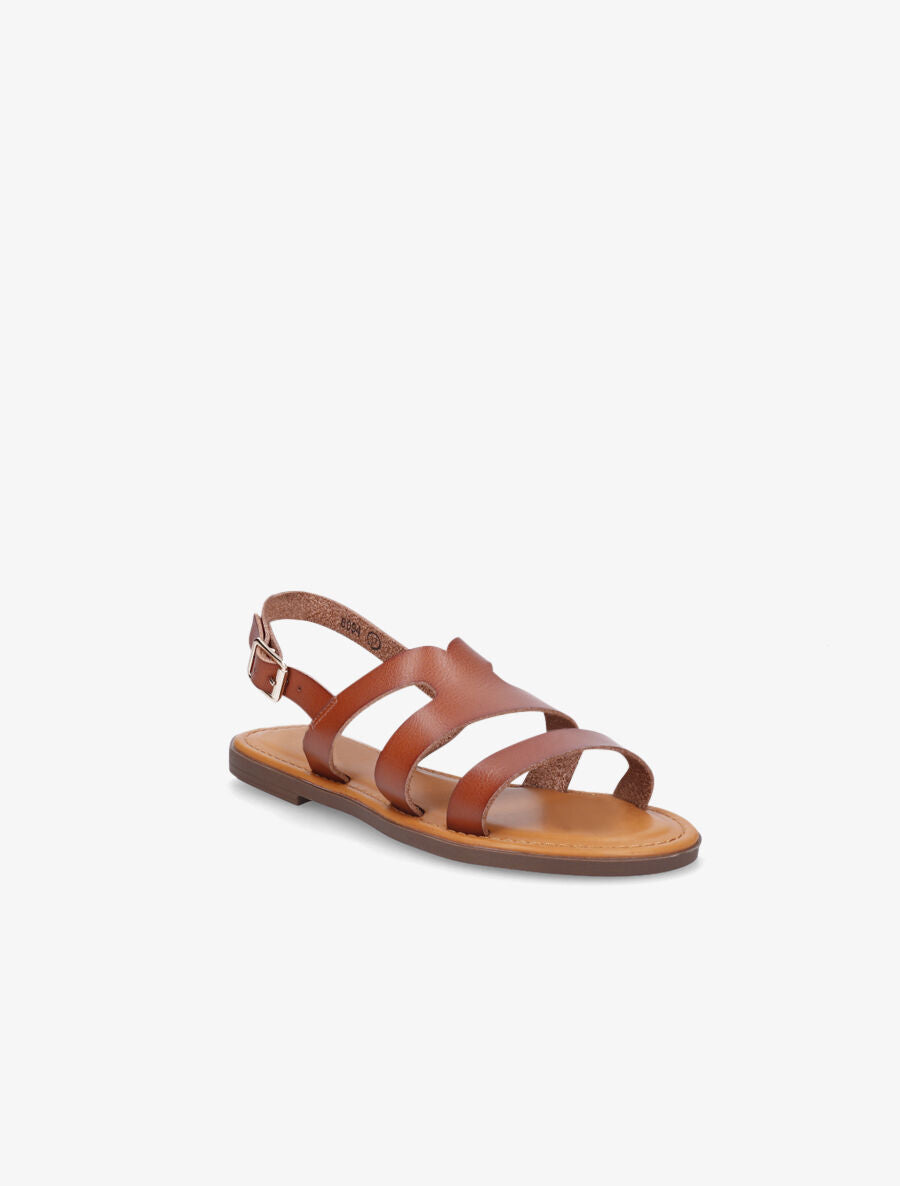 Nu-pieds classiques en simili - Camel - 2