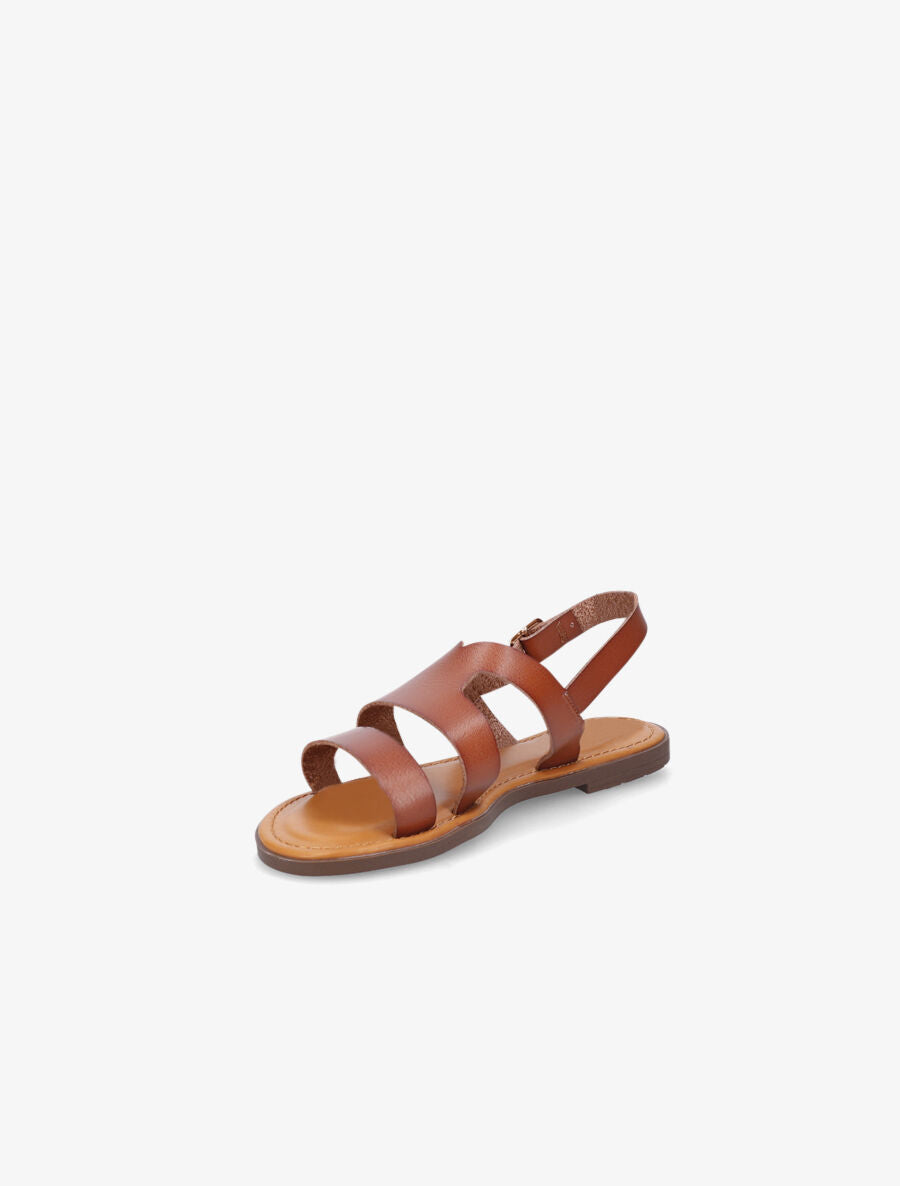 Nu-pieds classiques en simili - Camel - 3