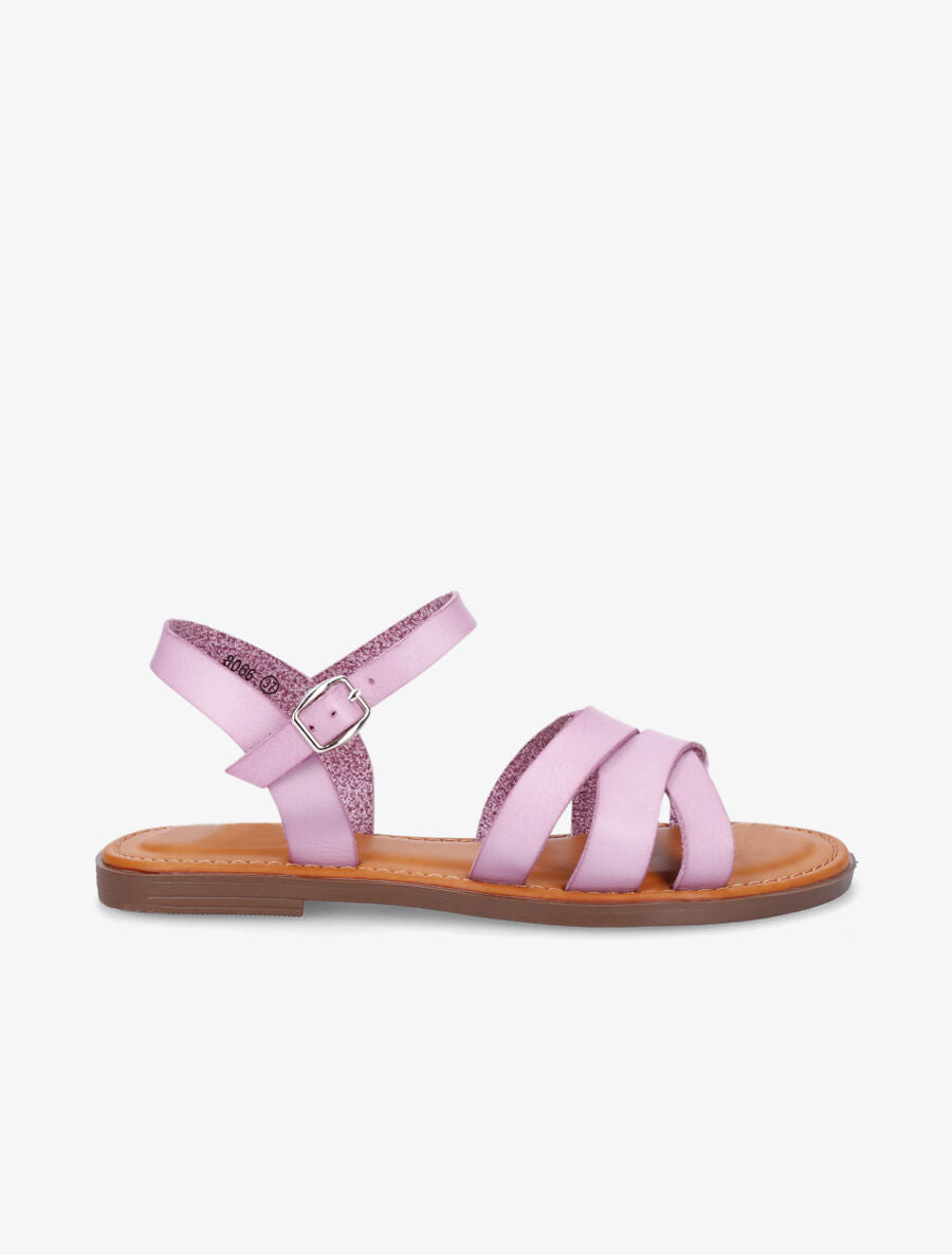 Nu-pieds classiques à brides entrecroisées - Lilas - 5