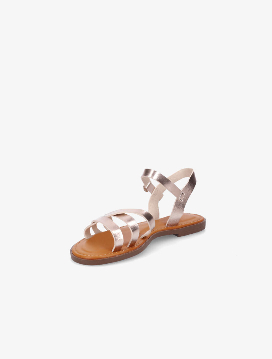Nu-pieds entrelacés en simili - Rose gold - 3