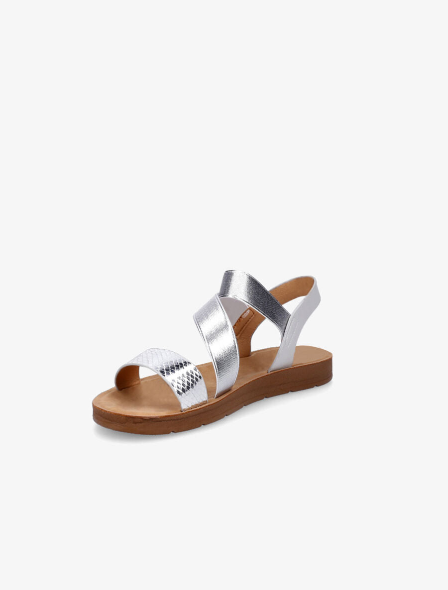 Nu-pieds élastiqués - Argent - 3