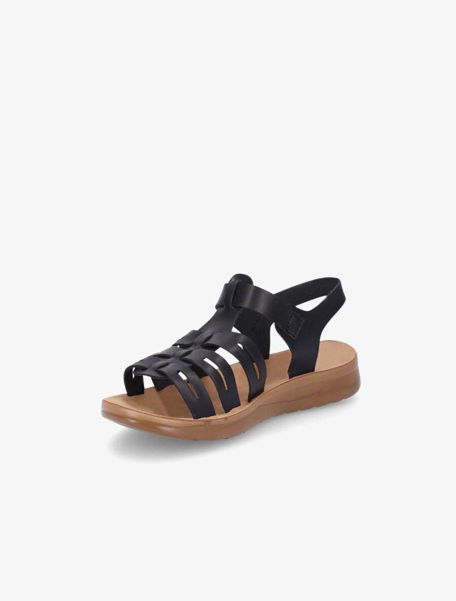 Nu-pieds style spartiates - Noir - 3