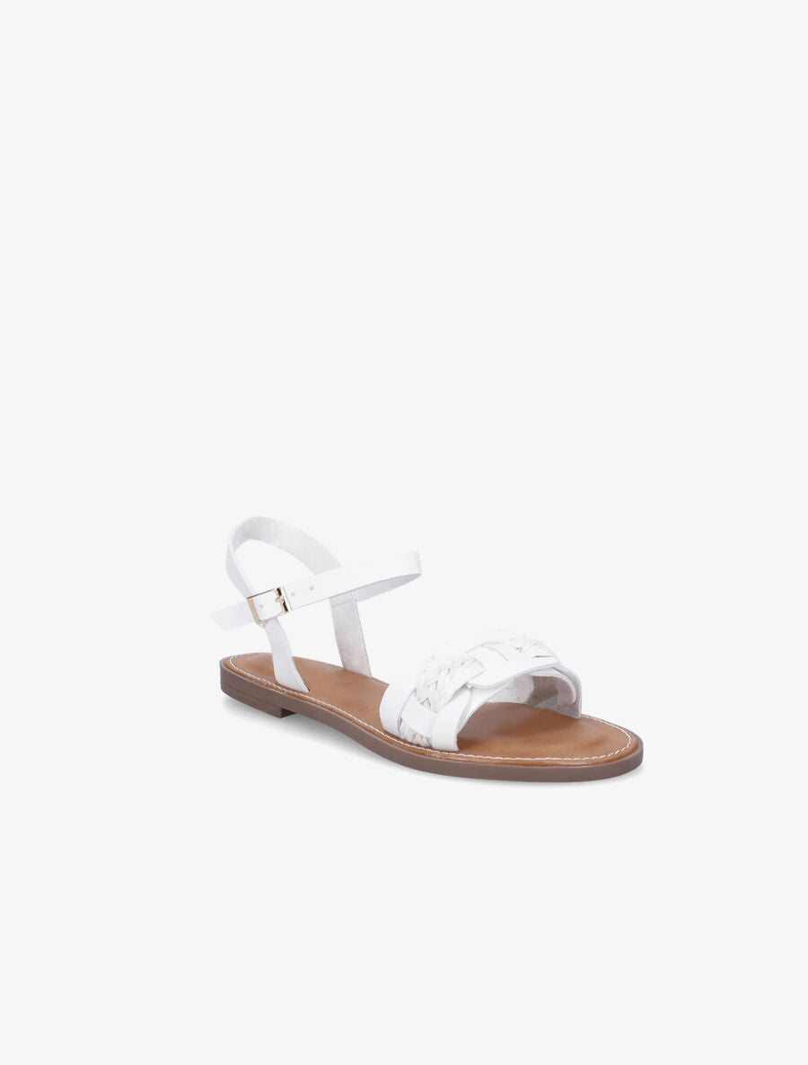Nu pieds bi-matière uni - Blanc - 2