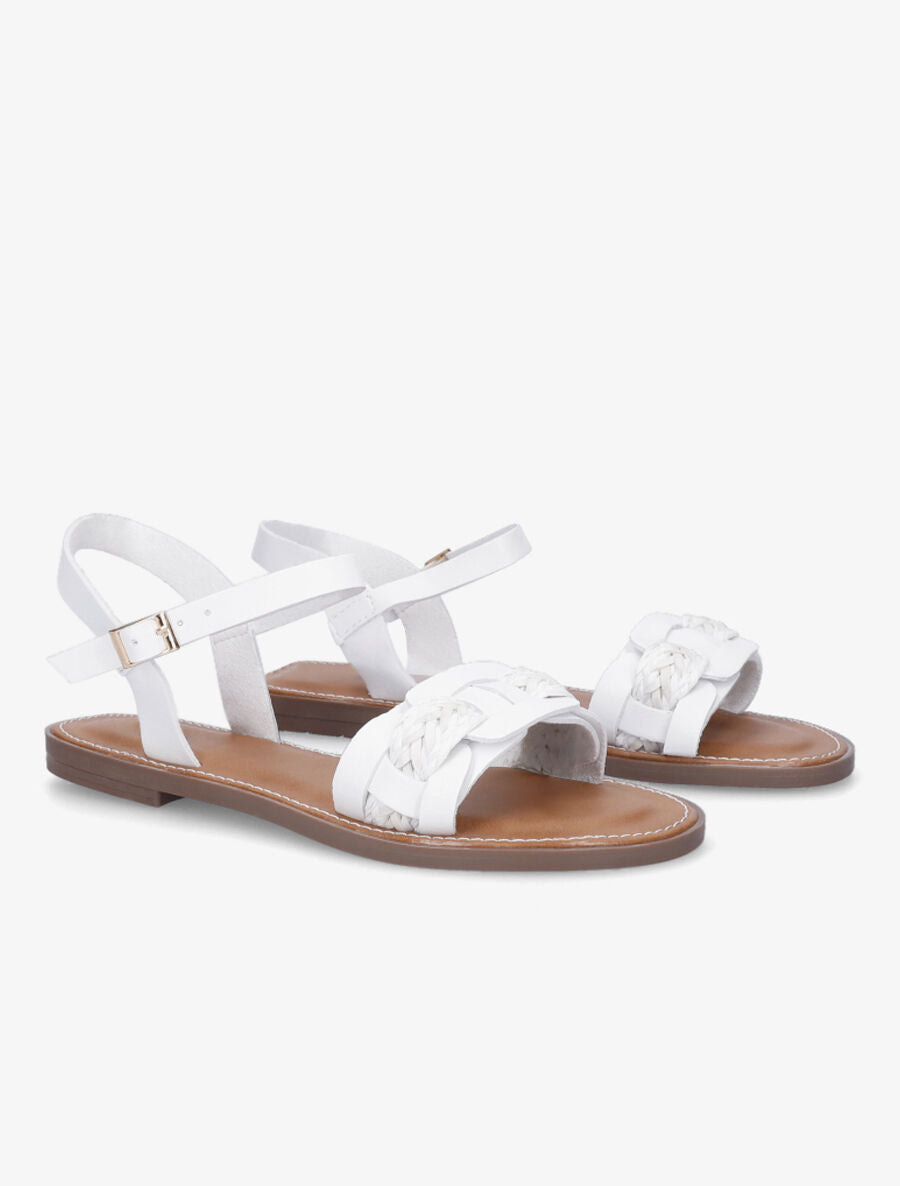 Nu pieds bi-matière uni - Blanc - 4
