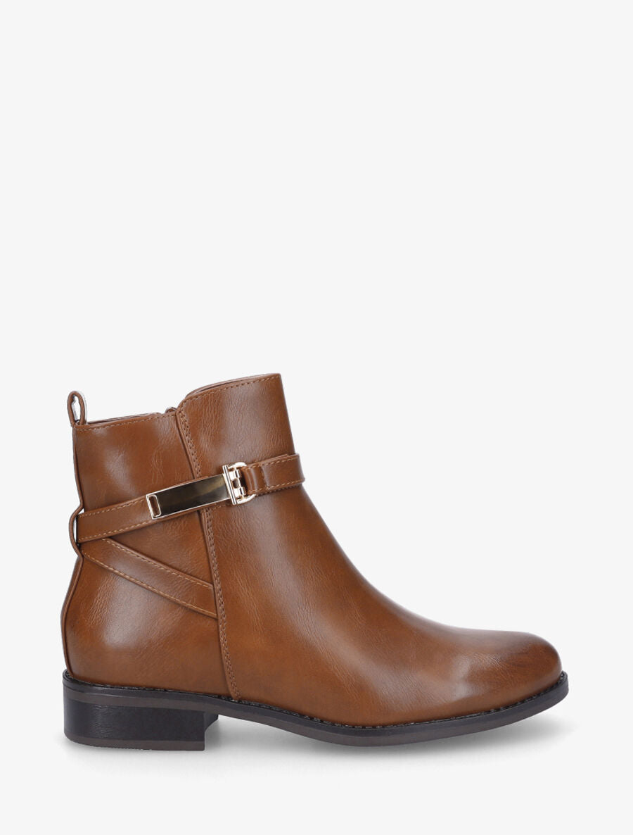 Bottines à boucle - Camel - 2