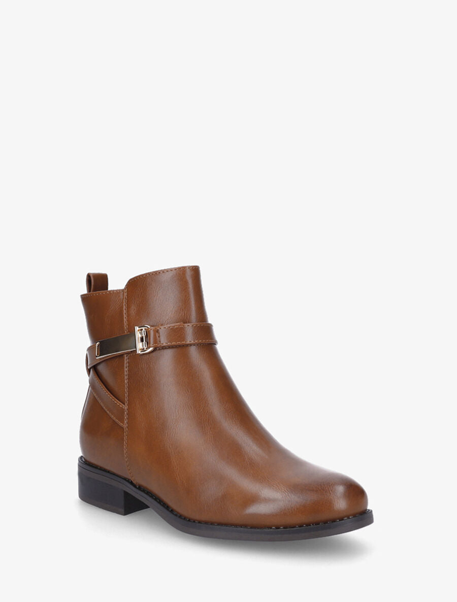 Bottines à boucle - Camel - 3