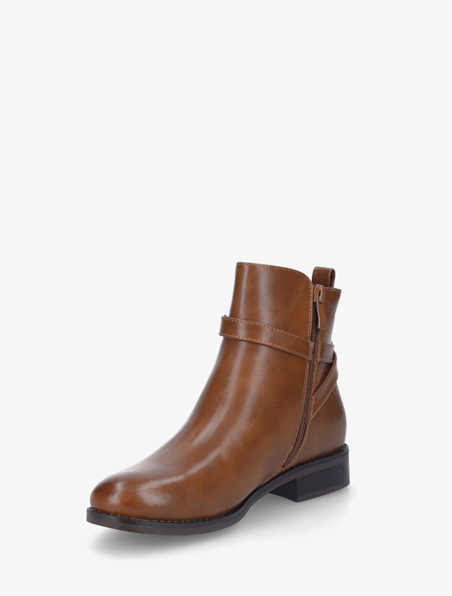 Bottines à boucle - Camel - 4