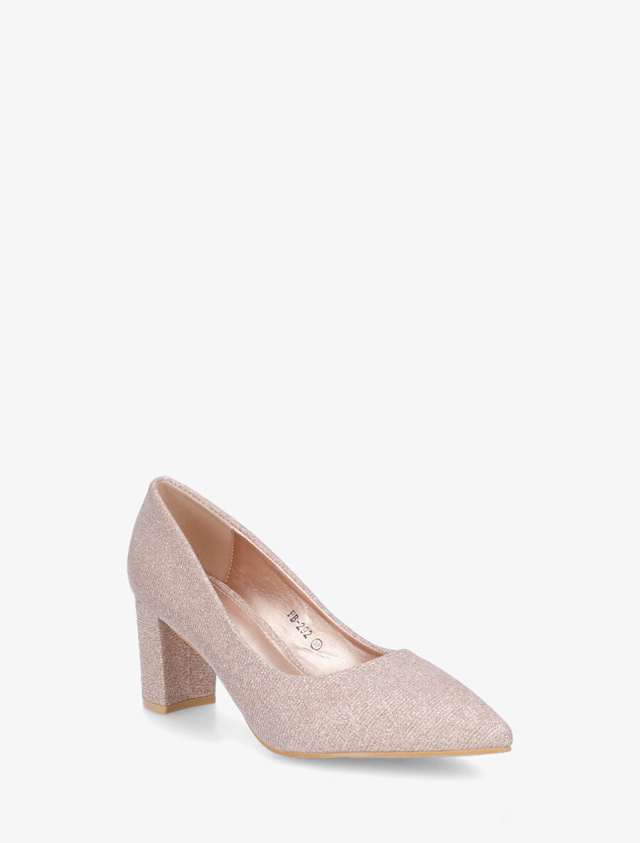 Escarpins mi-hauts irisés - Rose gold - 2