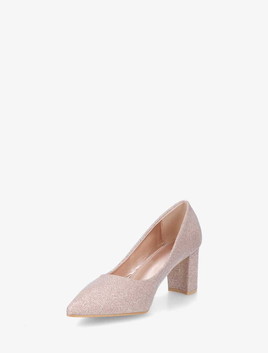 Escarpins mi-hauts irisés - Rose gold - 3