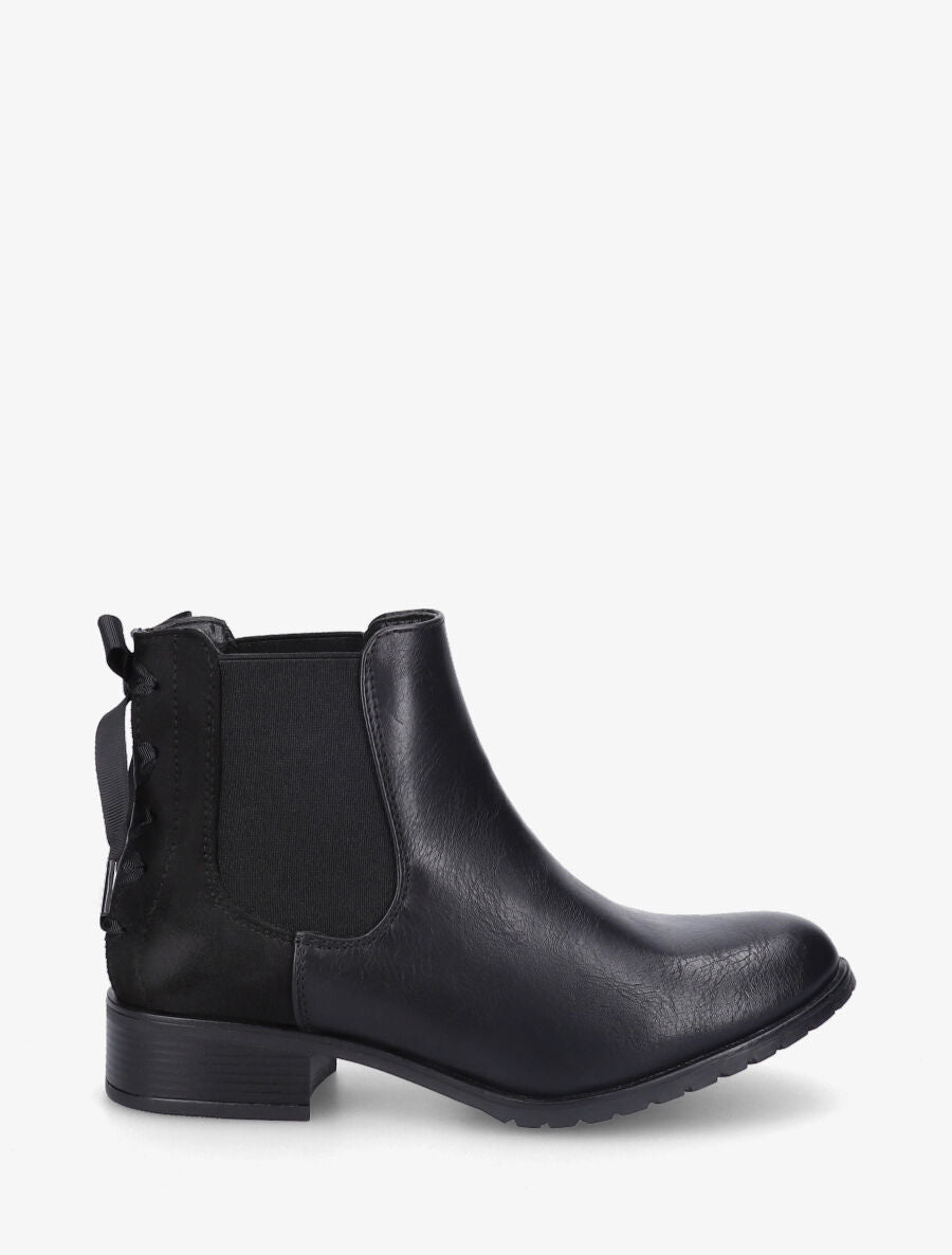 Bottines à contrefort style corset - Noir - 5