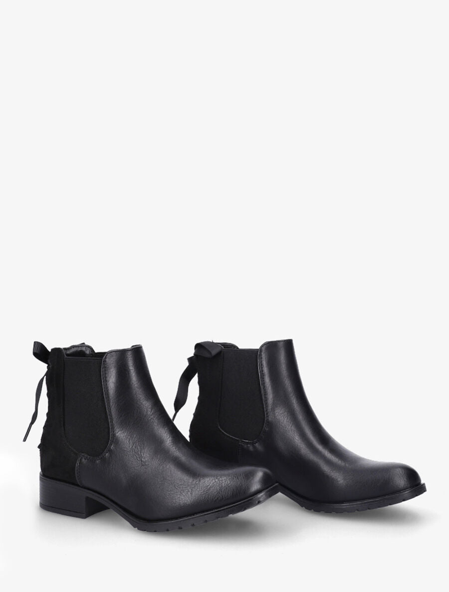 Bottines à contrefort style corset - Noir - 4