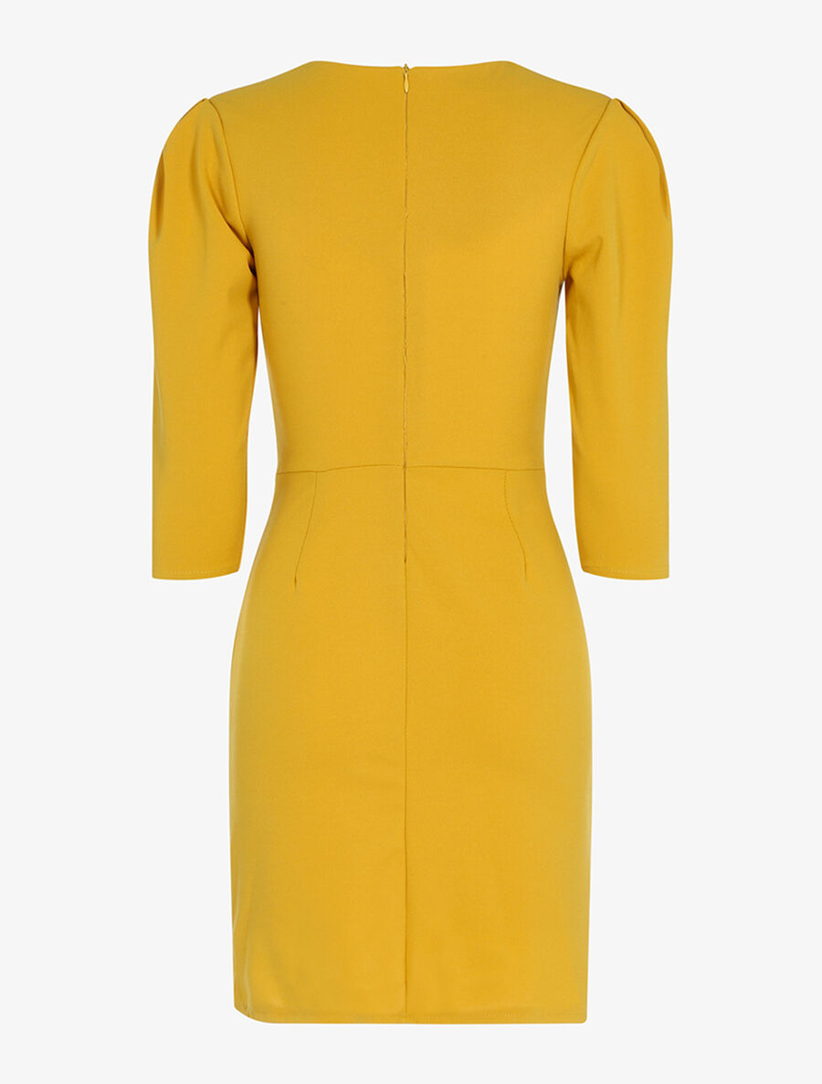 Robe buste ample à boucle - Moutarde - 2