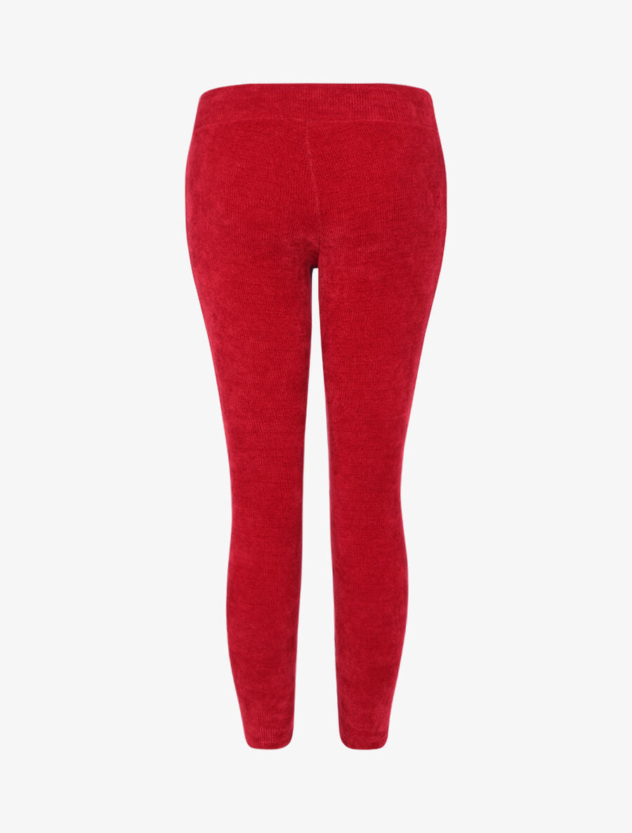 Tregging en velours côtelé - Rouge cerise - 2