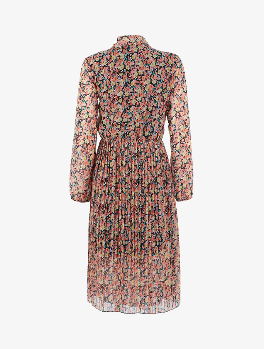 Robe longue fleurie - Orange - 2