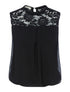 Blouse sans manches bi matière - noir - 1