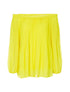 Blouse gaufrée épaules nues - jaune fluo - 1